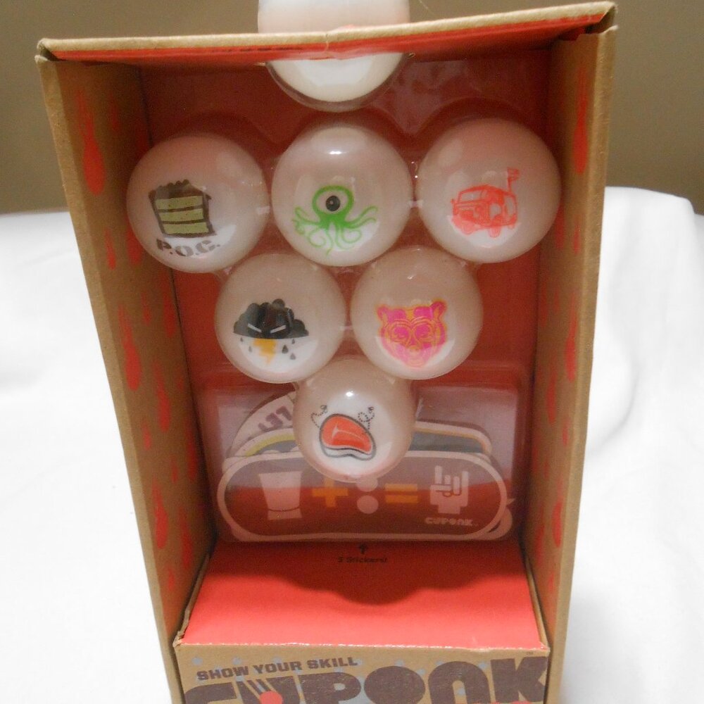 NEW SEALED HASBRO GAME CUPONK w/ EXTRA BALLS & STICKERS AGES 9+ PINGPONG 👸👦